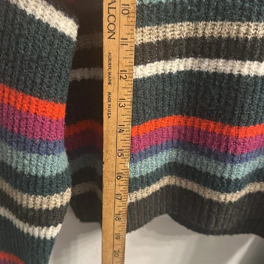 American Eagle Outfitters cozy crewneck striped sweater green size medium - Picture 4 of 5